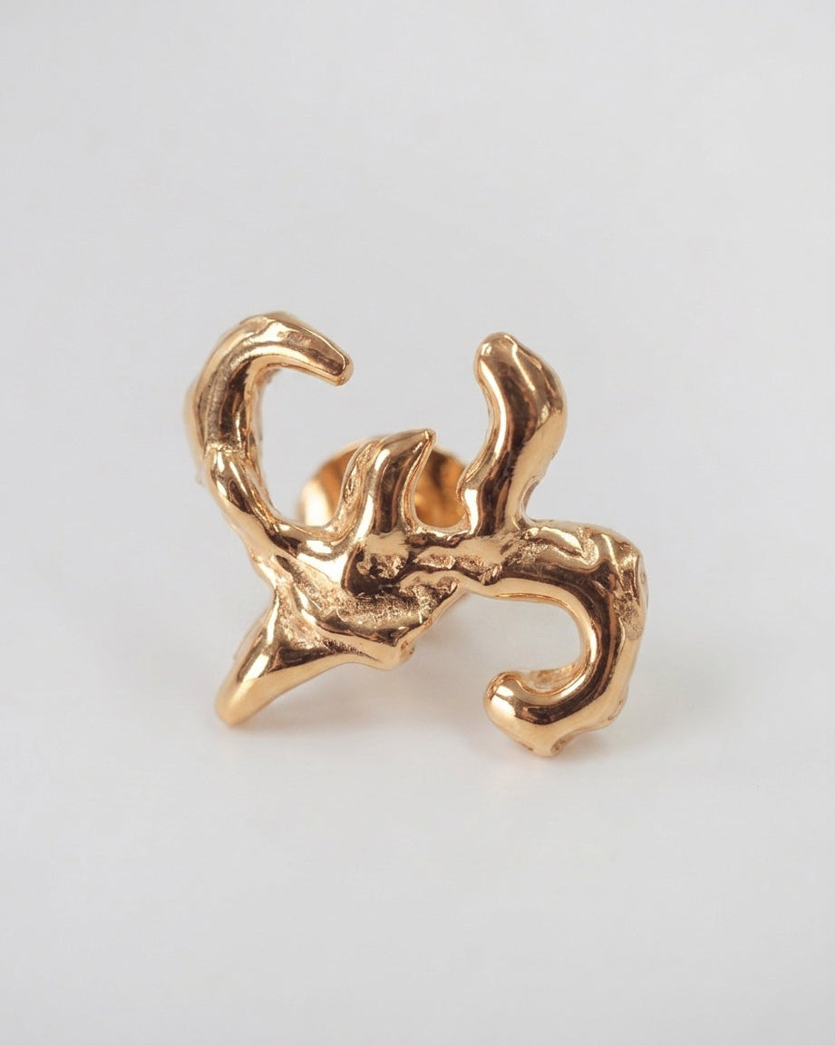 ALGAE EARRING GOLD