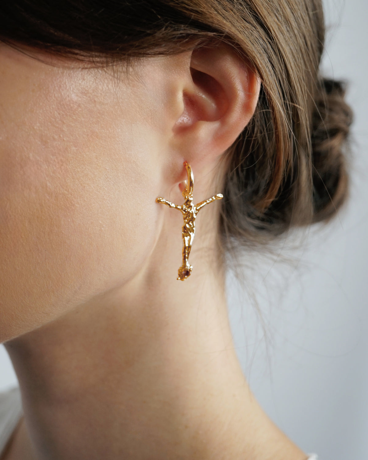 JESUS EARRING GOLD