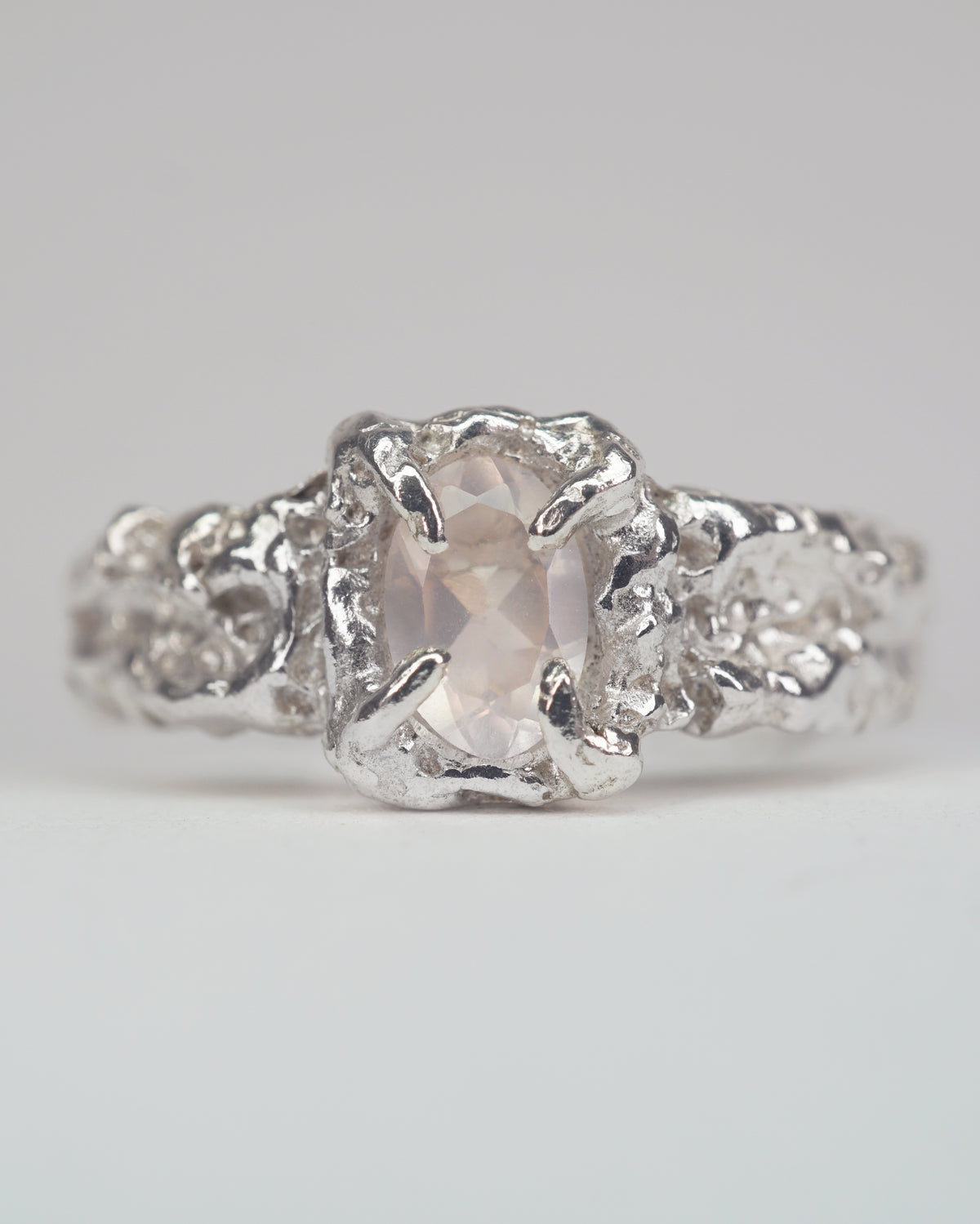AZURIELLE PINK QUARTZ RING