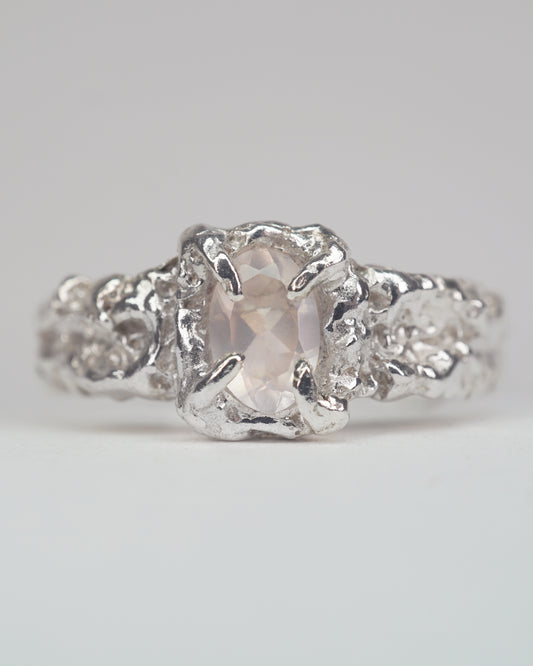 AZURIELLE PINK QUARTZ RING